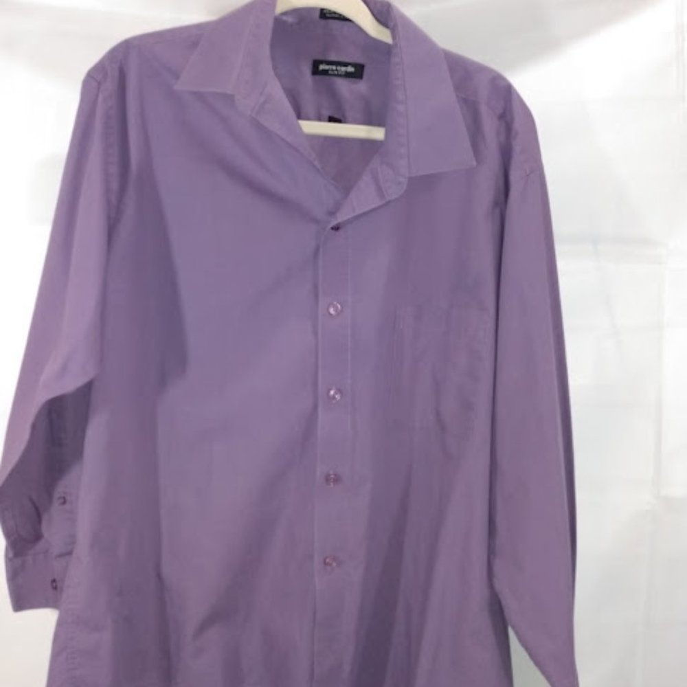 Piere Cardin: Purple dress shirt